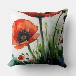 Poppy Dreams Throw Pillow