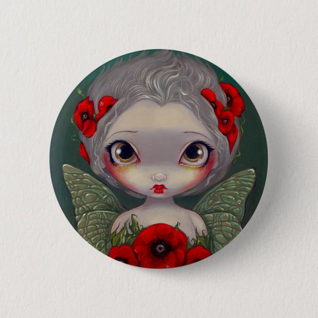 "Poppy Fairy" Button (Front)