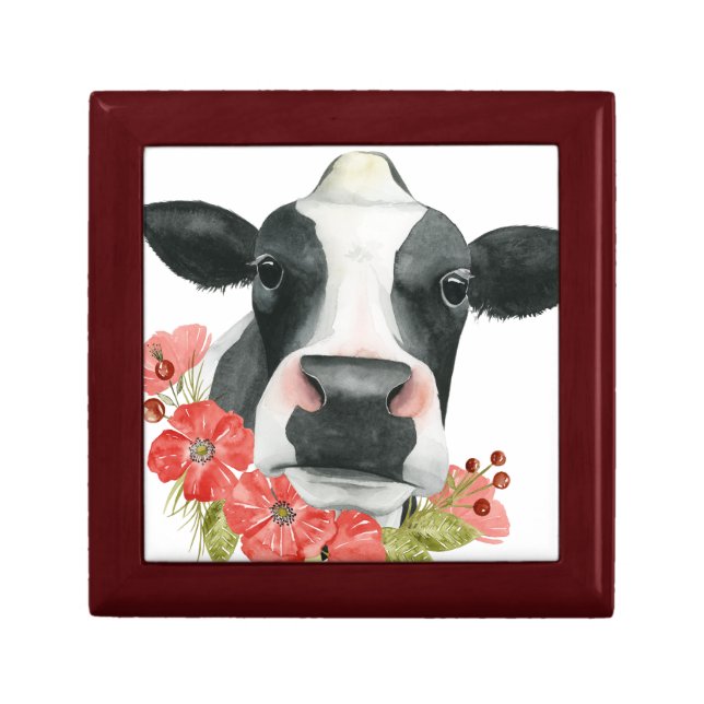 Poppy Farm - Cow with Flowers Gift Box (Front)