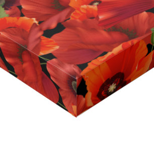 Poppy Faux Canvas Print