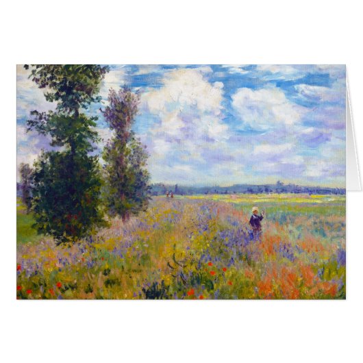 Poppy Field, Argenteuil, 1875 Claude Monet Cards (Front Horizontal)