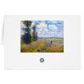 Poppy Field, Argenteuil, 1875 Claude Monet Cards (Back Horizontal)