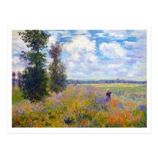 Poppy Field, Argenteuil, 1875 Claude Monet Postcard