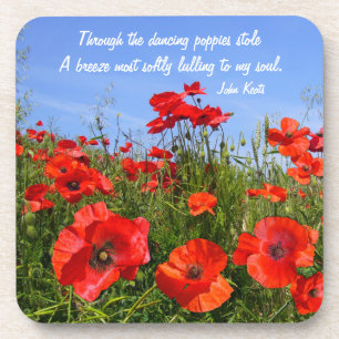 Poppy Field Beverage Coaster
