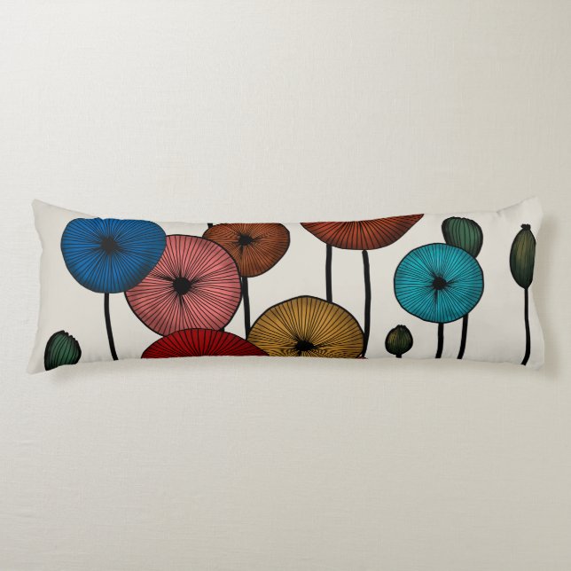 Poppy field body pillow (Front)