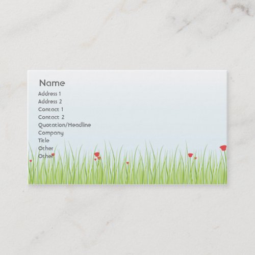Poppy Field - Business Business Card Templates