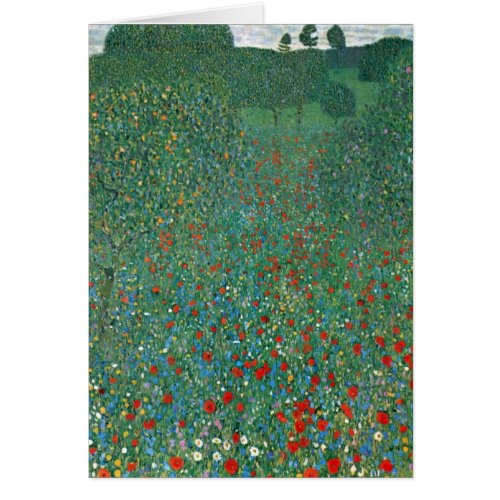 Poppy Field by Gustav Klimt Vintage Art Nouveau