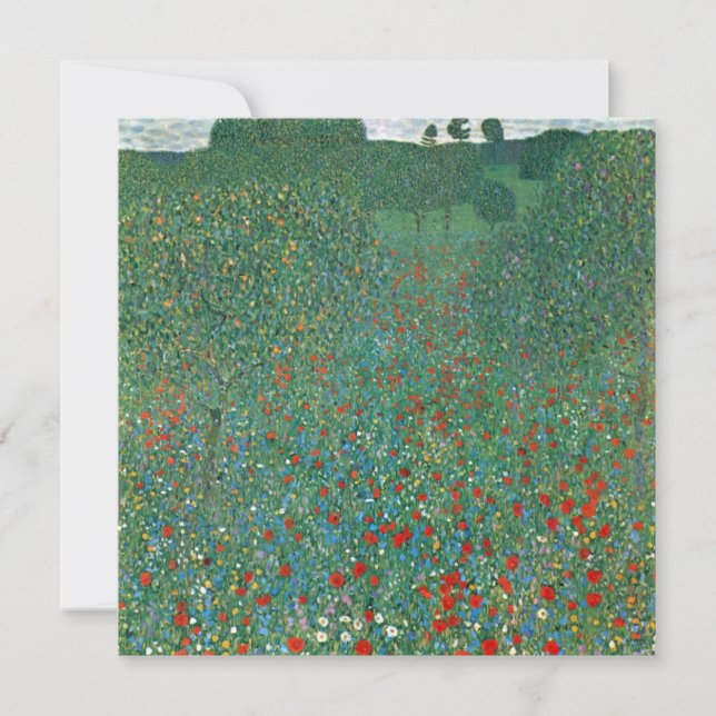 Poppy Field by Gustav Klimt, Vintage Art Nouveau (Front)