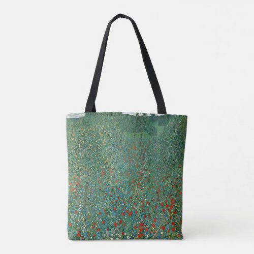 Poppy Field by Gustav Klimt Vintage Art Nouveau Tote Bag