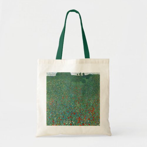 Poppy Field by Gustav Klimt Vintage Art Nouveau Tote Bag