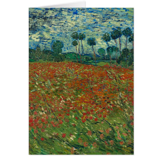 Poppy field by Vincent van Gogh Fine Art (Front)