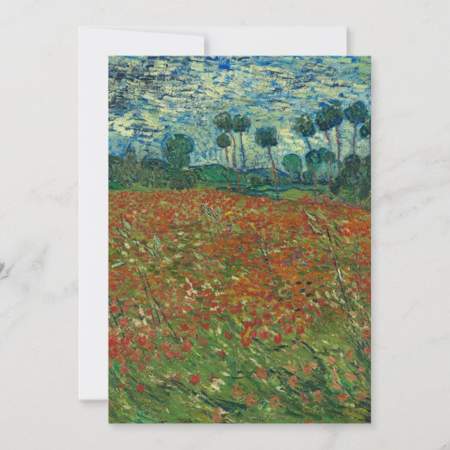 Poppy field by Vincent van Gogh Fine Art (Front)