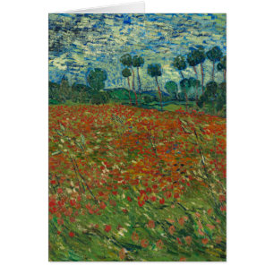Poppy field by Vincent van Gogh Fine Art Cards