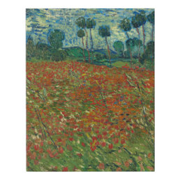 Poppy field by Vincent van Gogh Fine Art Faux Canvas Print