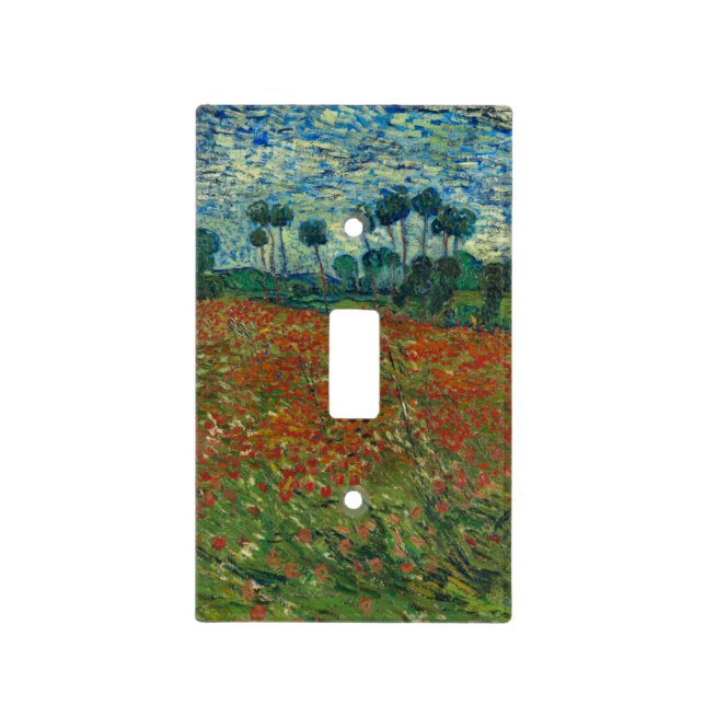 Poppy Field by Vincent Van Gogh Light Switch Cover (Front)