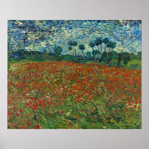 Poppy Field by Vincent Van Gogh Poster