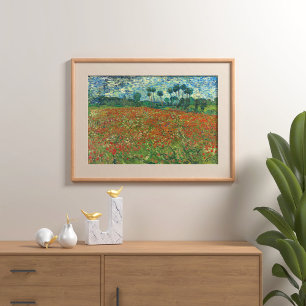 Poppy Field by Vincent Van Gogh  Poster