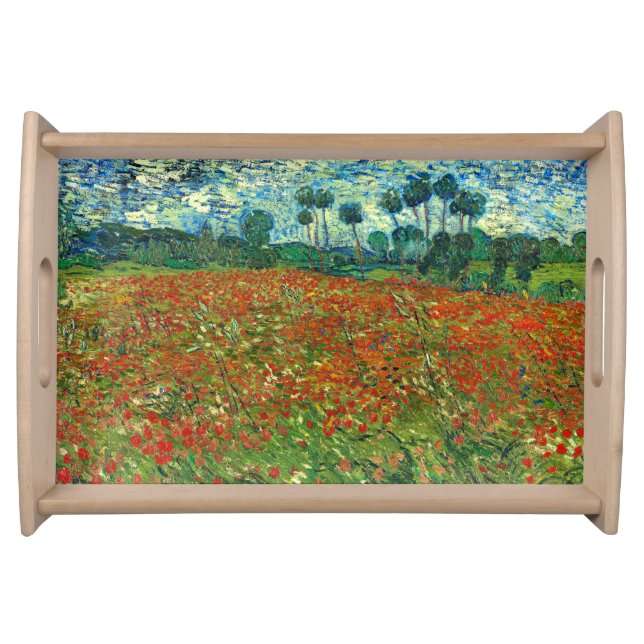 Poppy Field by Vincent Van Gogh  Serving Tray (Front)