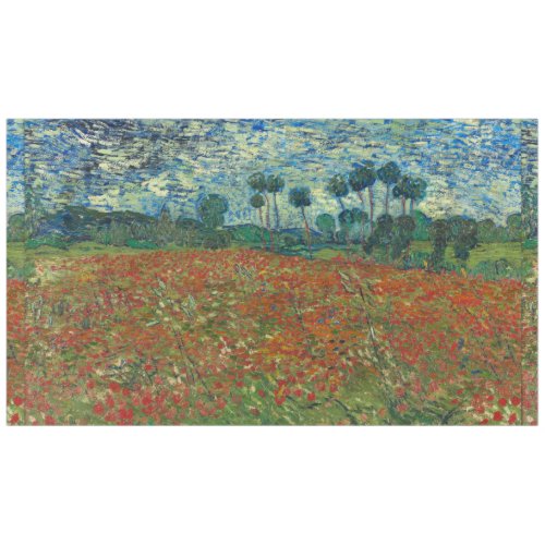 Poppy Field by Vincent Van Gogh Tablecloth