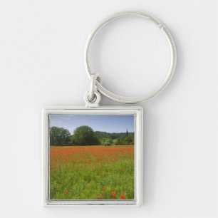 Poppy field, Chiusi, Italy Keychain