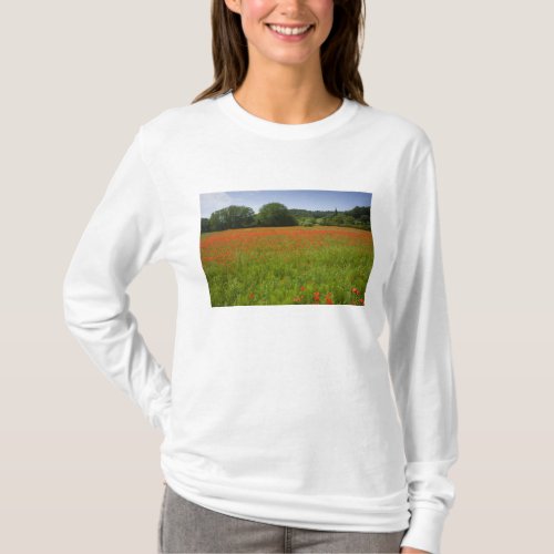 Poppy field Chiusi Italy T_Shirt
