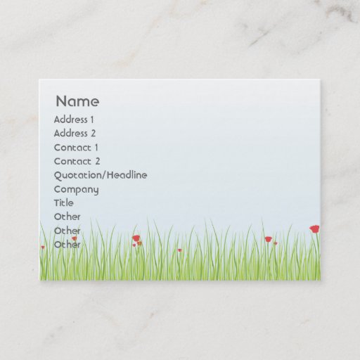 Customizable Poppy Field - Chubby Business Card