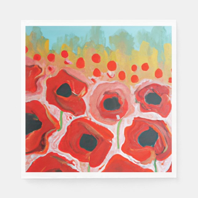 Poppy Field Collection Napkins (Front)