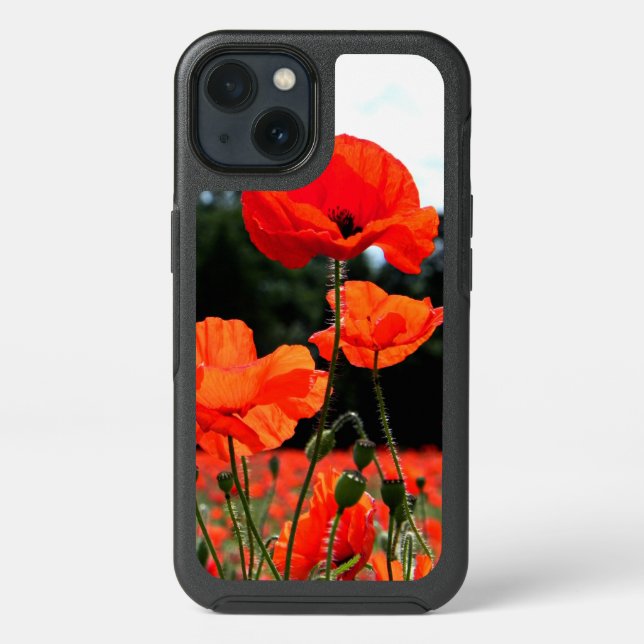 Poppy Field, colorful photograph, Otterbox iPhone Case (Back)