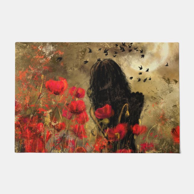 Poppy Field Doormat (Front)