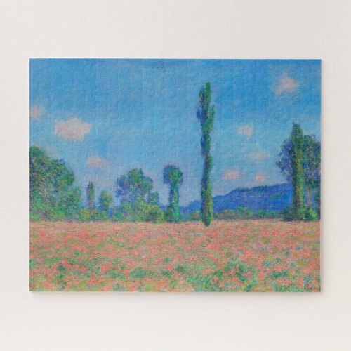 Poppy Field Giverny by Claude Monet Impressionism Jigsaw Puzzle