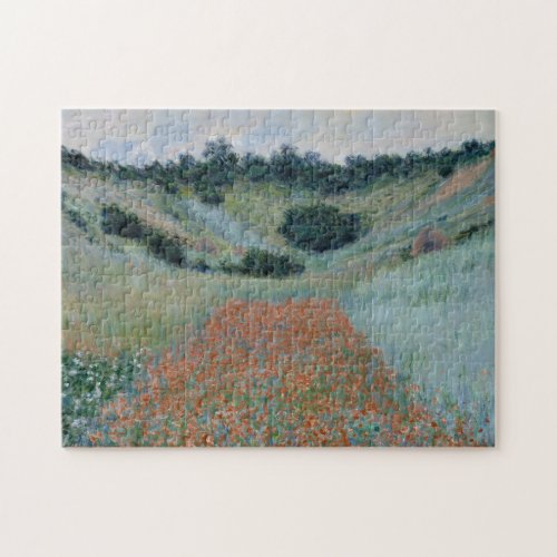 Poppy Field in a Hollow Near Giverny by Monet Jigsaw Puzzle