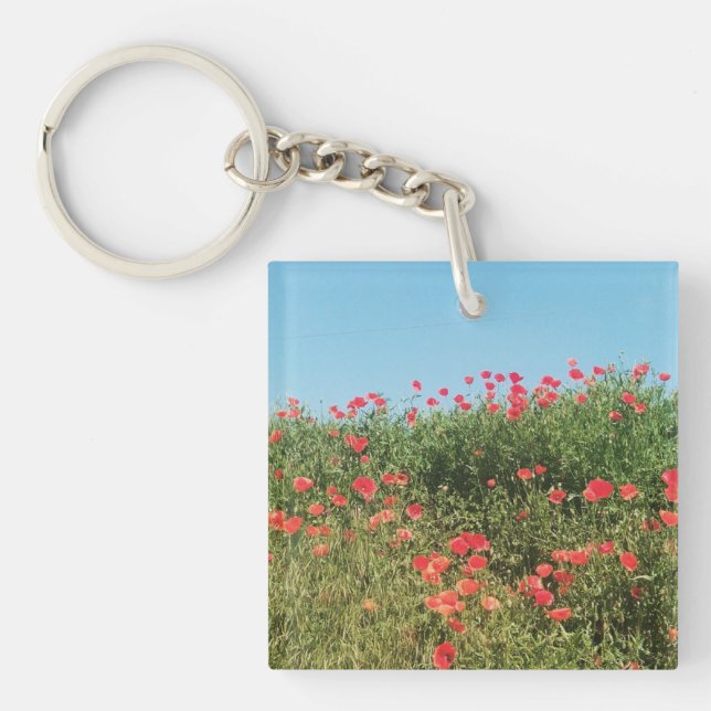 Poppy Field Keychain (Front)