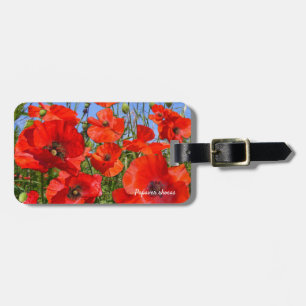Poppy Field Luggage Tag
