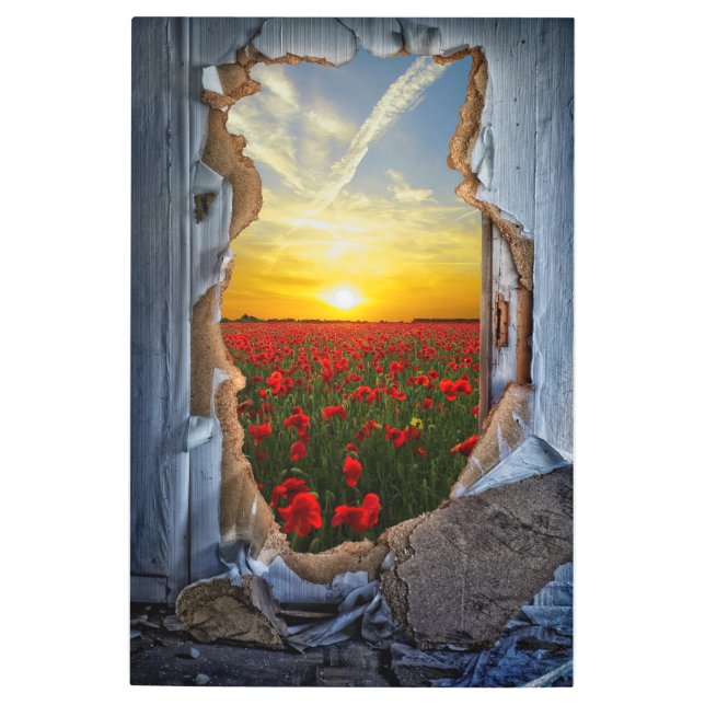 Poppy Field Metal Print (Front)