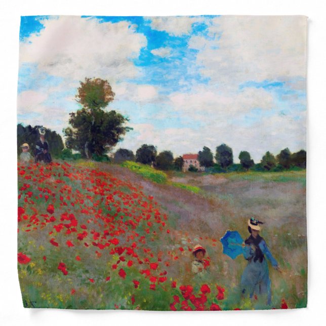 Poppy Field, Monet Bandana (Front)