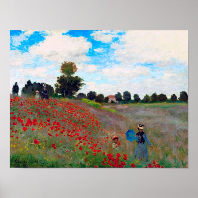 Poppy Field, Monet Poster (Front)