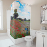 Poppy Field, Monet Shower Curtain<br><div class="desc">Oscar-Claude Monet (14 November 1840 – 5 December 1926) was a French painter, a founder of French Impressionist painting and the most consistent and prolific practitioner of the movement's philosophy of expressing one's perceptions before nature, especially as applied to plein air landscape painting. The term ""Impressionism"" is derived from the...</div>