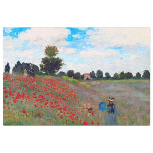 Poppy Field Monet Tissue Paper