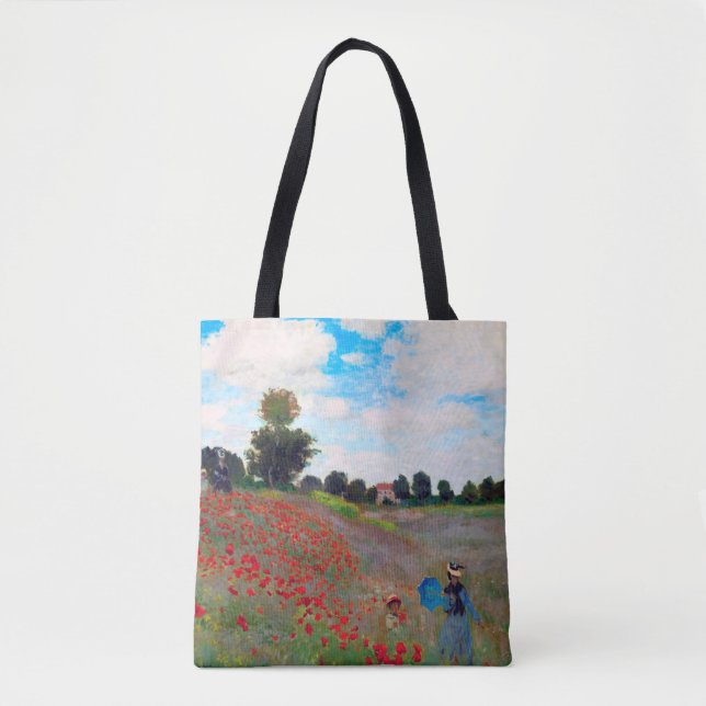 Poppy Field, Monet Tote Bag (Front)