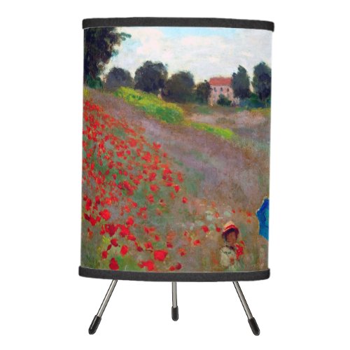 Poppy Field Monet Tripod Lamp