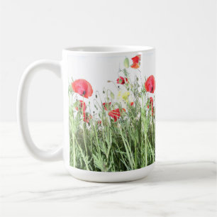 Poppy field Nature blooms flowers Coffee Mug