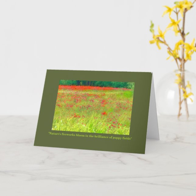 Poppy Field / Nature's Fireworks Card (Yellow Flower)