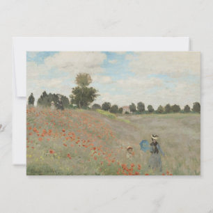 Poppy Field Near Argenteuil by Claude Monet Invitation