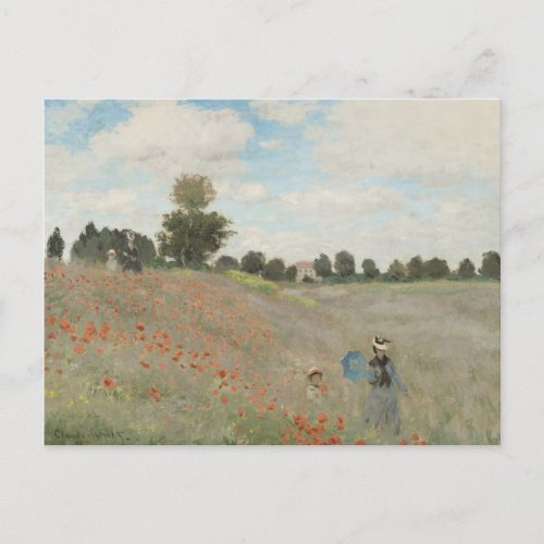 Poppy Field Near Argenteuil by Claude Monet Postcard