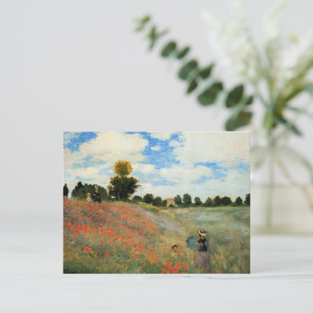 Poppy Field near Argenteuil, Postcard (Standing Front)