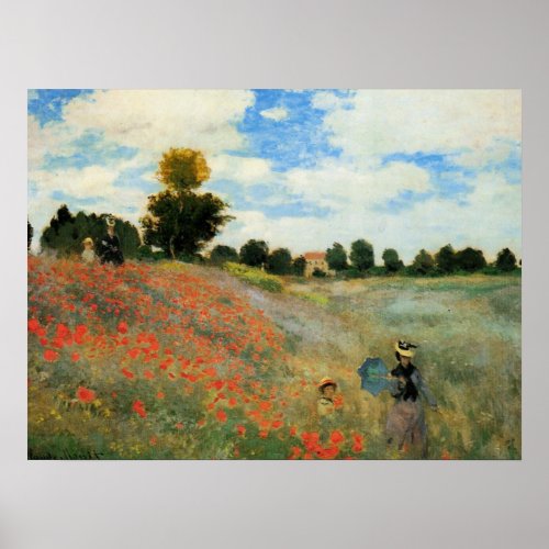 Poppy Field near Argenteuil Poster