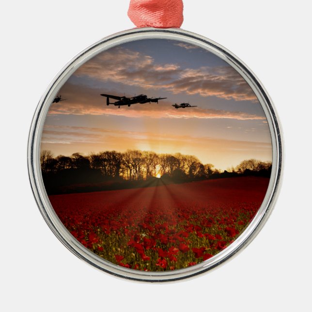 Poppy Field Pass Metal Ornament (Front)