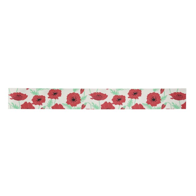 POPPY FIELD SATIN RIBBON (Front)