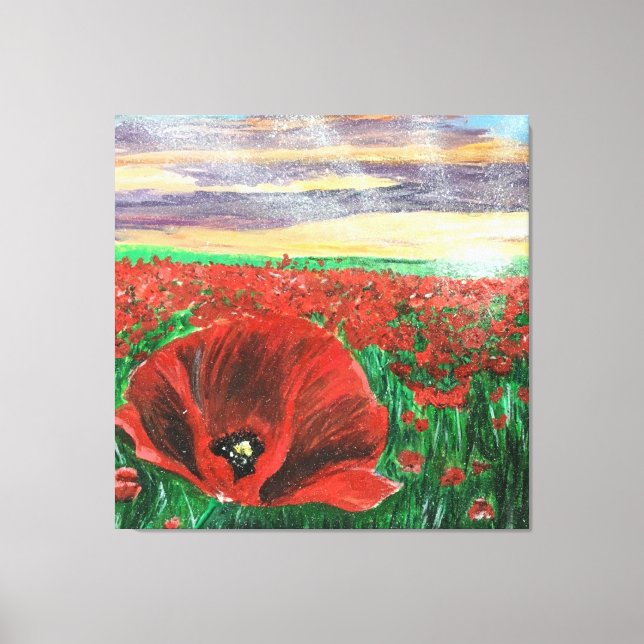 Poppy Field SF Canvas Print (Front)