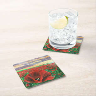 Poppy Field SF Coasters